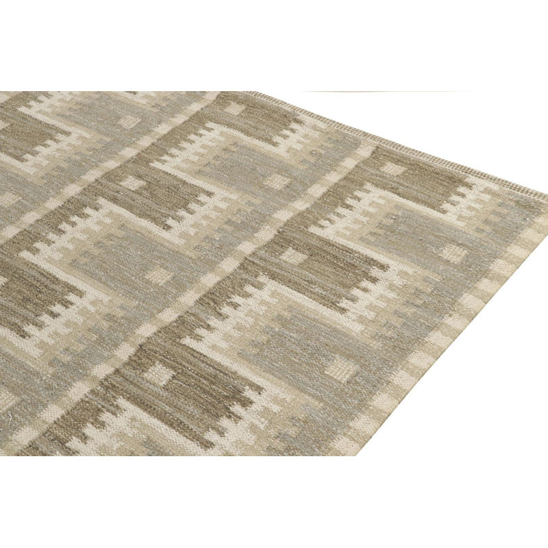 Sacndinavian Wool Geometric Area Rug, Rectangle 10' x 14'