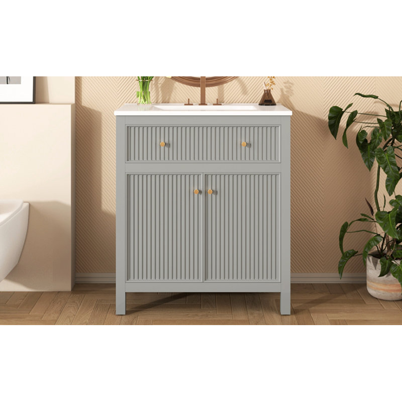 Meuble-lavabo de 30 po avec lavabo en céramique
