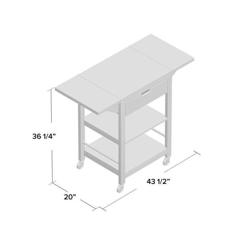 Marilene Solid Wood Kitchen Cart