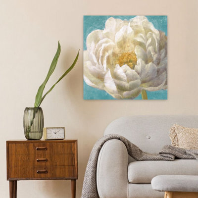 Art traditionnel en fleurs avec fleurs bleues