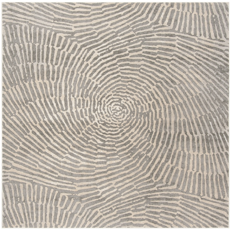 Wendi Performance Abstract Rug, Square 4'
