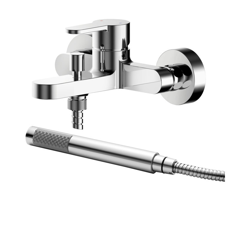 Arvan 1 Handle Wall Bath Shower Mixer Bath Filler with Diverter