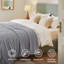 Jeté de lit en flanelle pour fille, couverture douce et confortable 300 GSM pour dortoir et décoration intérieure, gris clair, cadeau toutes saisons-116397923-116397902