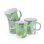 Golden Rabbit Enamelware Modern Monet 16 Oz. Latte Mugs, Set of 4