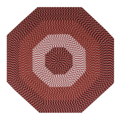 Vienne Solid Color Machine Made Braided Polypropylene Octagon Indoor Outdoor Area Rug