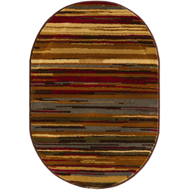 Abstract Indoor Rug, Oval 2'2" x 3'