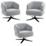 Chaise de conférence rembourrée moderne avec pivot pour bureau à domicile (ensemble de 3)