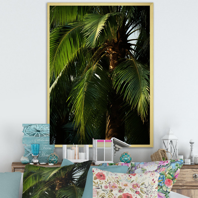 Emerald Jungle Embrace II, Encadrement doré, H 20 po x l 12 po x P 1 po
