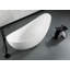 Tabouret de salle de bain noir mat en résine