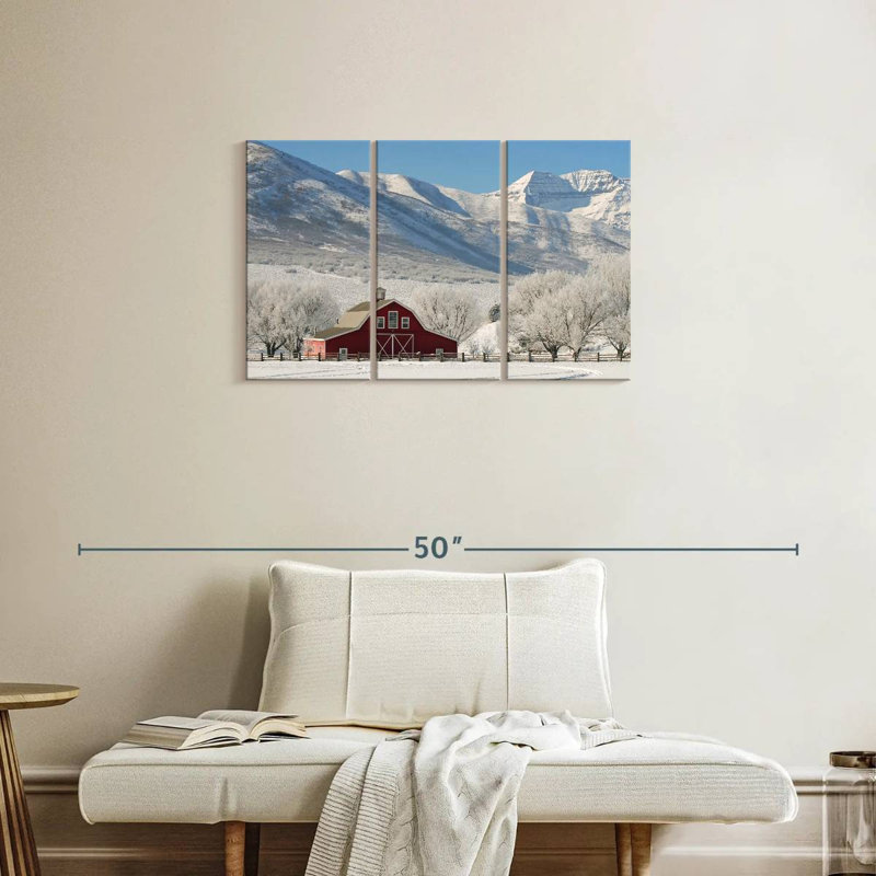 Alvord Barn In Snow, 20" H x 33" W