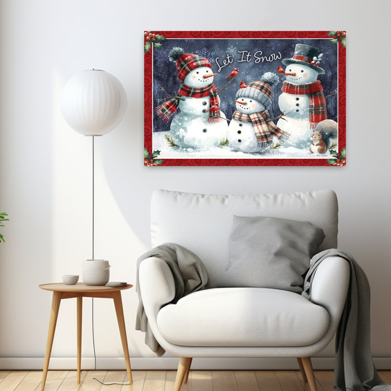Let It Snow Christmas Snowmen, H 24 po x l 36 po