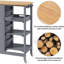 Solid Wood Top Kitchen Island-114815467