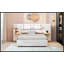 Grand lit plateforme tapissier