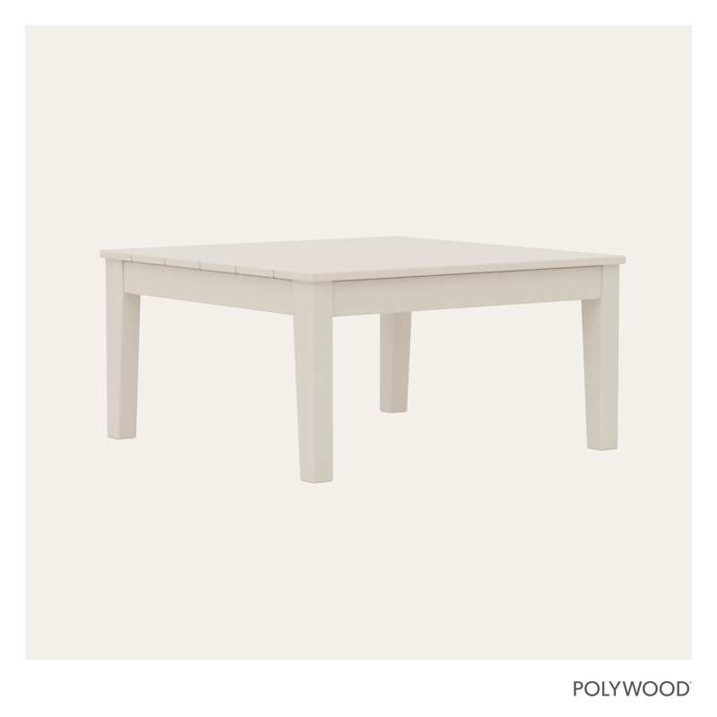 POLYWOOD Newport 36" Conversation Table, Sand