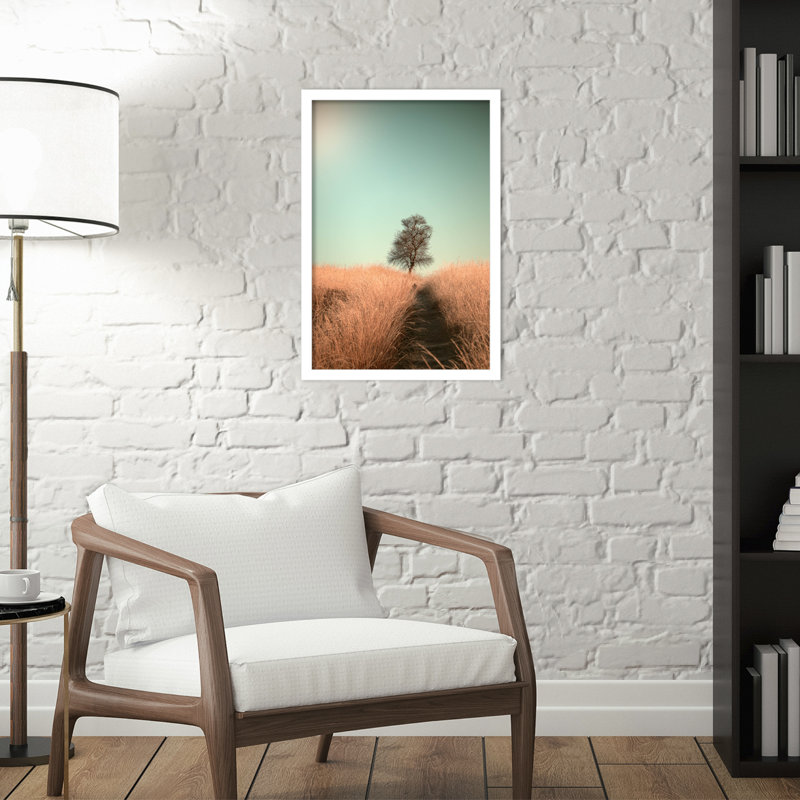 Grass And Path by Jaap Van Den, 15" W x 21" H, White
