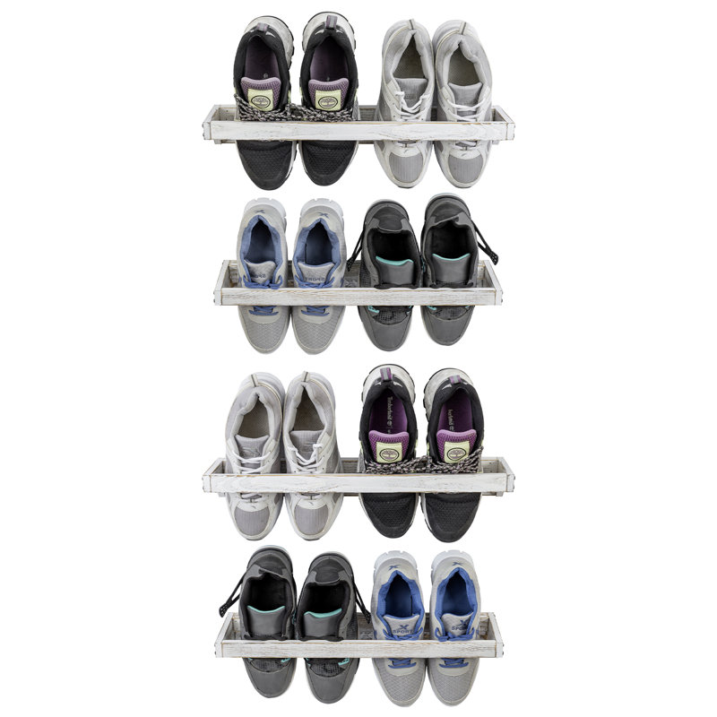 8 Pair Solid Wood Shoe Rack