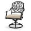 Chaise de patio pivotante avec coussin Fiddemon