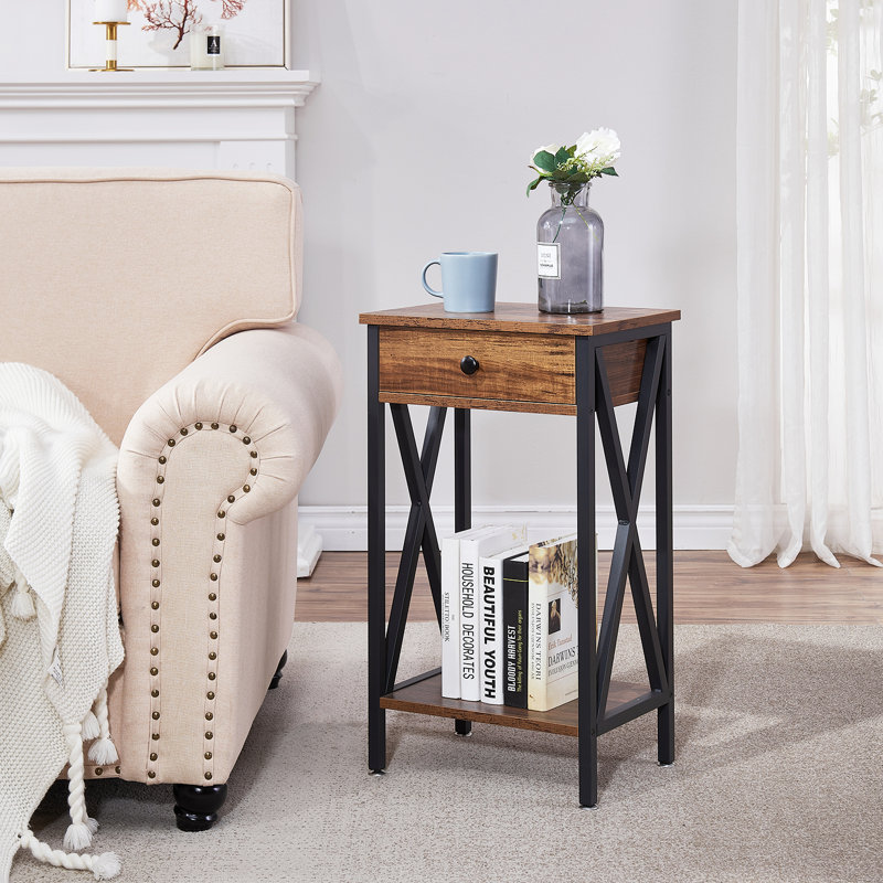 Table de bout Kempst avec tables de bout X-Design, Brun, Individuel