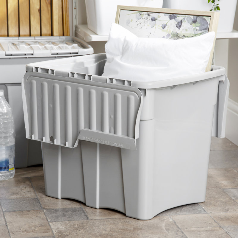 Wham Croc Box Storage Soloutions 80L Pack of 3 Upcycled Grey