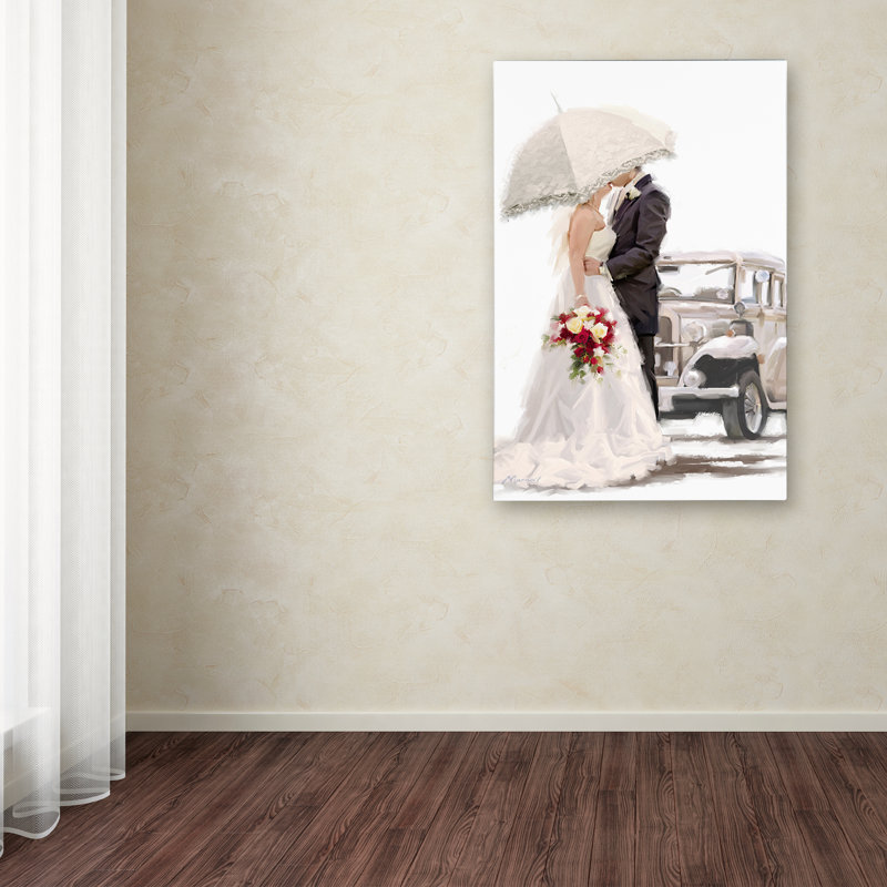 « mariage voiture », reproduction sur toile tendue, H 19 po x l 12 po x P 2 po