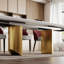 Ensemble de salle à manger 9 pièces Andrik avec table en pierre frittée extensible 94,5 po et 8 chaises pour 8-10-527108382