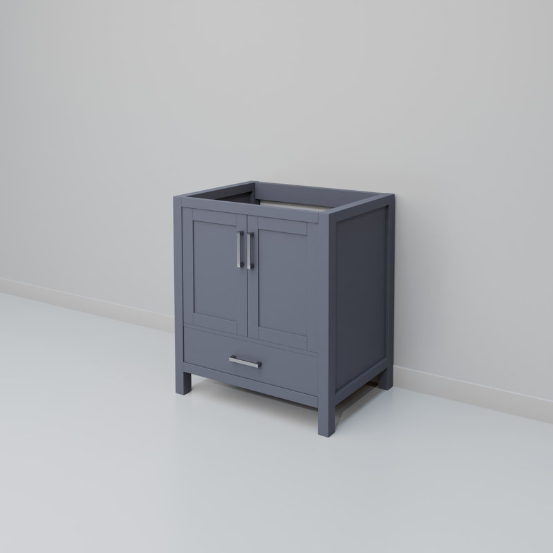 Base de meuble-lavabo simple 30 po Jacques, Gris foncé