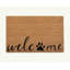 Ensemble de tapis d'entrée convertibles 4 chats et chiens, Welcome + Paw, rectangulaire