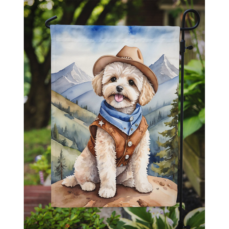 Drapeau Cowboy Welcome Garden, Maltipoo