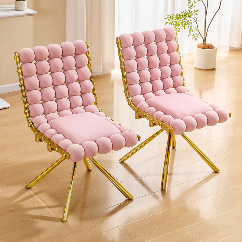 Ensemble de 2 chaises d'appoint Modern, Rose