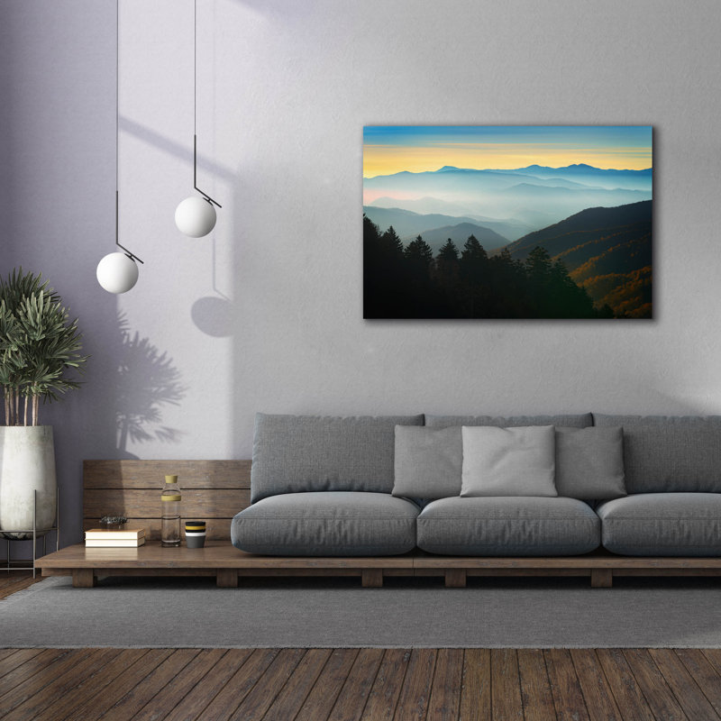 Toile épique Graffiti «Autumn Mist At New retrouv Gap» par Rick Berk, 60 po x 40 po