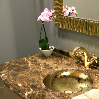 Nantucket Sinks Brightwork Home 16.5'' Metal Circular Bathroom Sink with Overflow