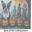 Boston Terrier Spooky Halloween Glass Cutting Board Large