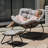 Light Gray Egg Rocking Chair With Ottoman, All-Weather Wicker Lounge & Cushions-1930209300-1930209307