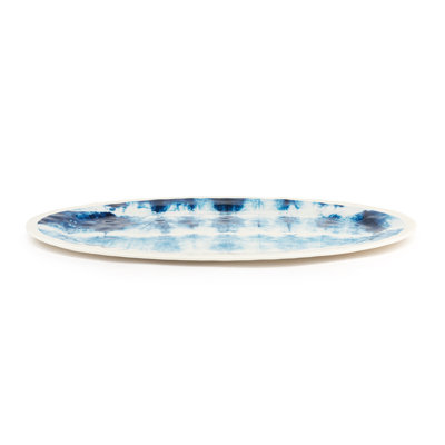 Indigo Large Melamine Oval Platter - 20X14in