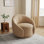 Fauteuil demi-tonneau pivotant rembourré Aunna