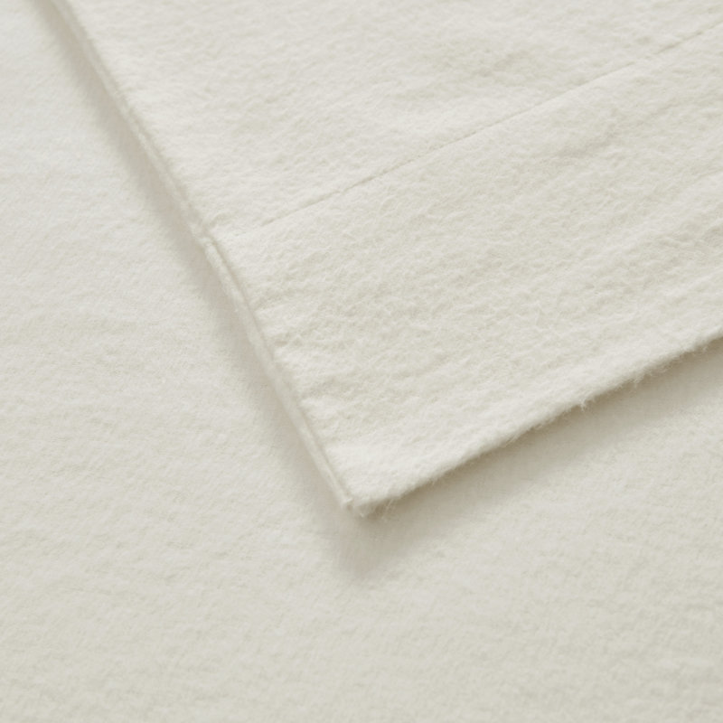 Ivory Queen Cotton Flannel 4-Piece Sheet Set