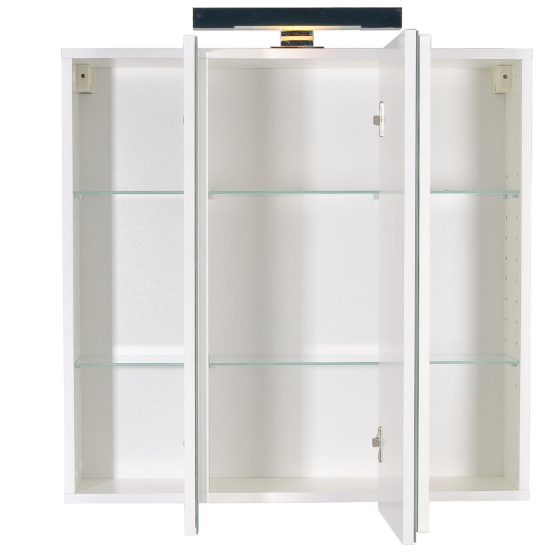 Keomi Surface Mirrored Bathroom Cabinets Adjustable Shelves