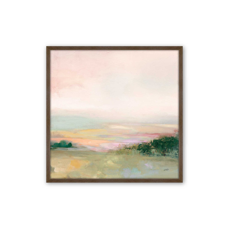 Vallée sombre et brillante, H 20 po x l 20 po, Noyer, Impression encadrée avec passe-partout