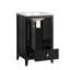 Meuble-lavabo de 20 po avec lavabo, porte à fermeture douce et support de rangement-1324524948