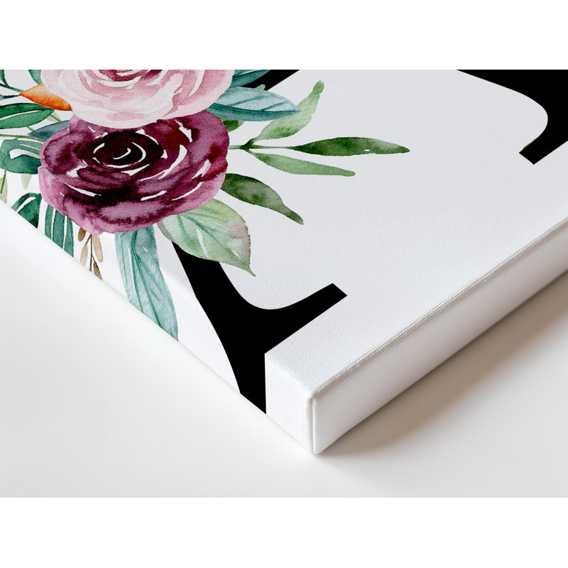 Toile, "A Strikingly Large Bold", lettre noire "A", "Attention", art mural The Center Of The Composition, H 9 po x l 12 po