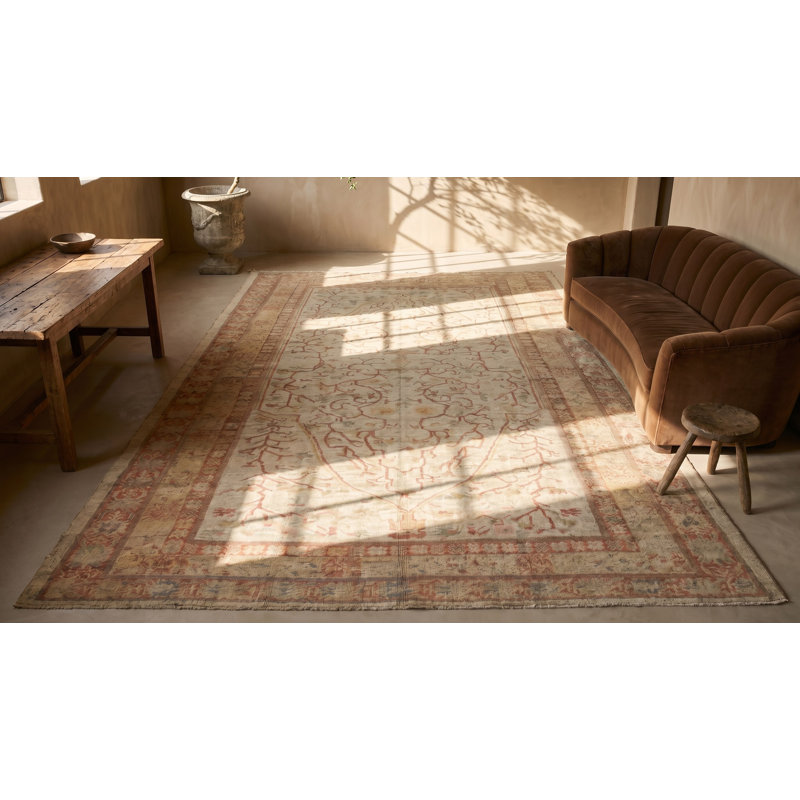 Tapis Oushak antique en laine turque