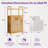 Laundry Hamper with 2-Tier Shelves & Tilt-Out Basket, Bamboo Laundry Storage Organizer for Bathroom Bedroom Laundry Room