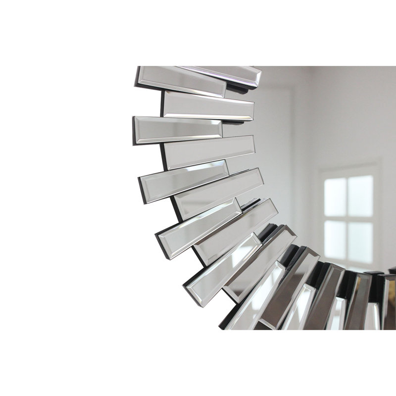 Rachon Glass Sunburst Mirror, 32" x 32"