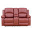 Causeuse inclinable manuelle en similicuir 68 po avec rangement et porte-gobelet 68 po-132942867
