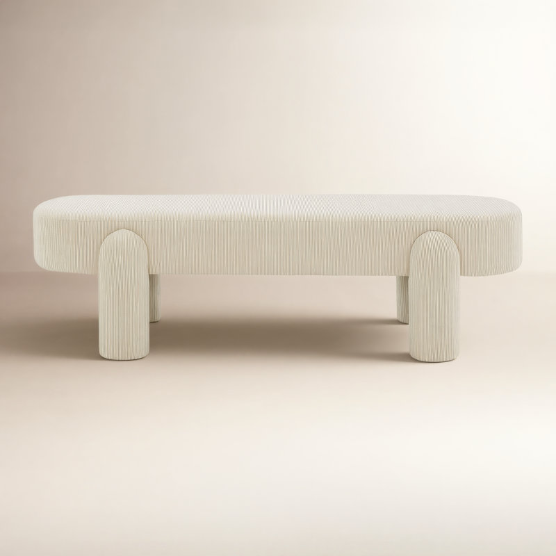 Arland 60" Upholstered Bench, Sand