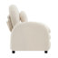 Canapé courbé en tissu VF Teddy Vitteria avec coussin blanc beige-207187398