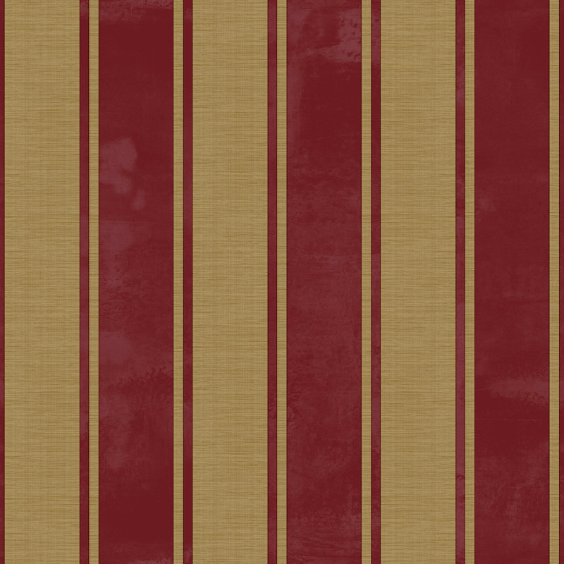 Italian Classics 4 Stripe 3D Embossed Wallpaper Roll, Red