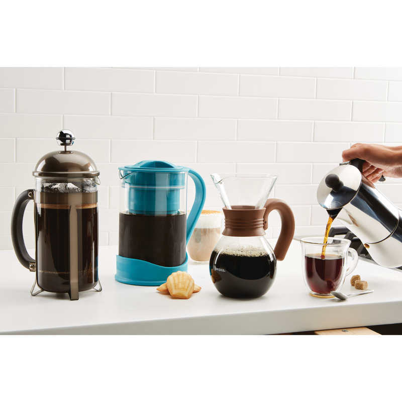 BonJour 6-Cup Cold Brew Coffee Maker, Aqua