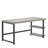 Hulste 53" Metal Base Writing Desk With Storag, Light Gray-350494590-350494591