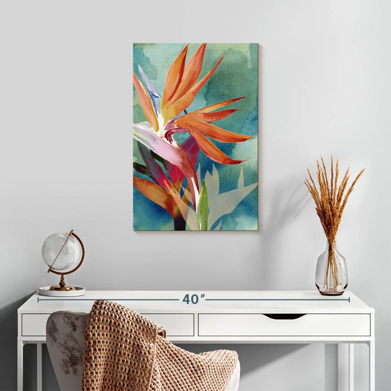 Harnek, oiseaux vifs du paradis II, H 24 po x l 16 po